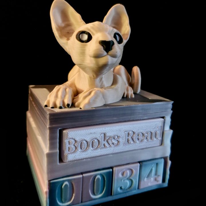 Sphynx Cat Book Counter