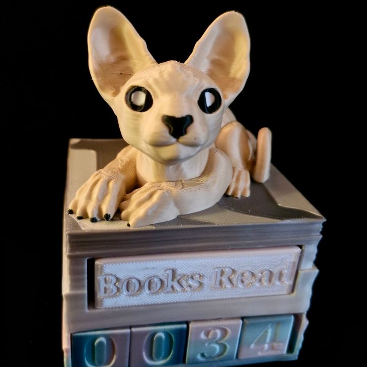 Sphynx Cat Book Counter