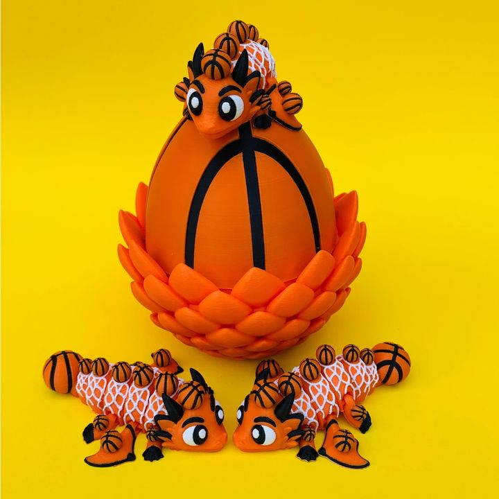 Articulated Basketball Dragon And Egg