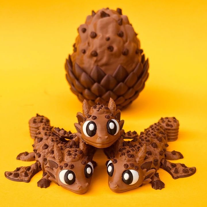 Articulated Cookie Dragon And Egg Storage Box