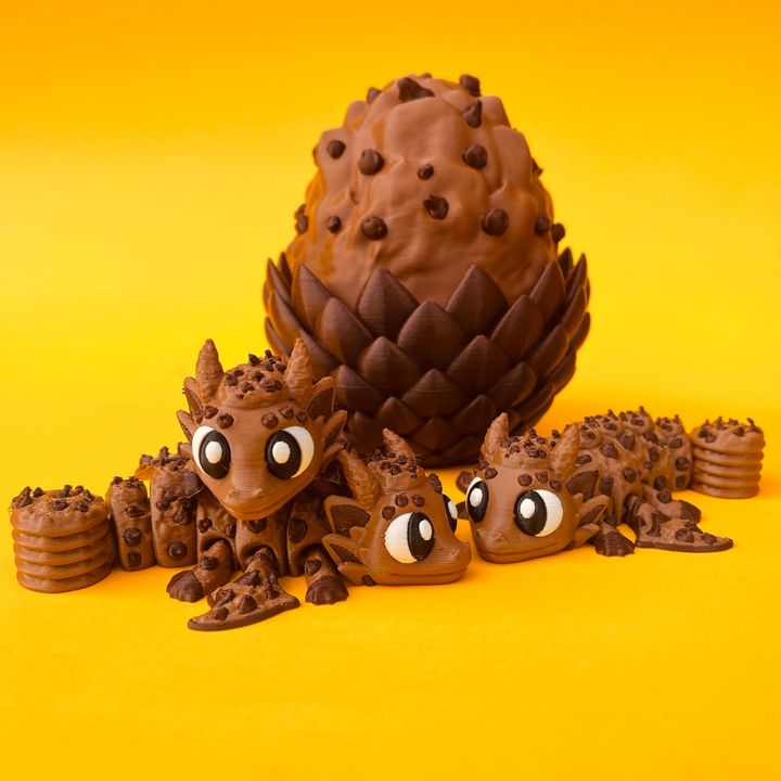 Articulated Cookie Dragon And Egg Storage Box