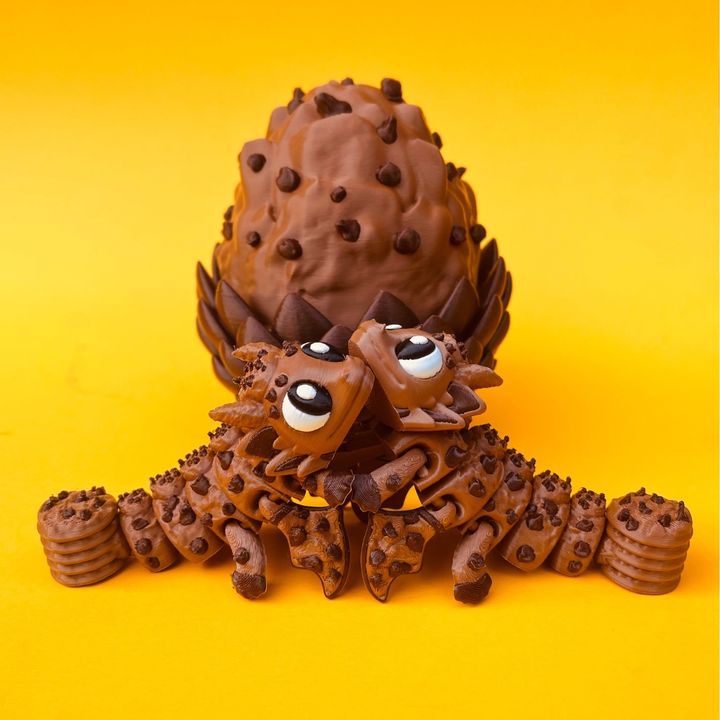 Articulated Cookie Dragon And Egg Storage Box