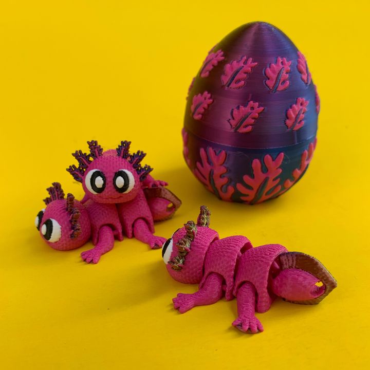 Flexi Axolotl And Egg Box