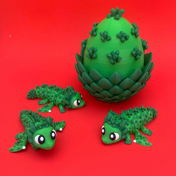 Articulated Crystal Dragon And Egg Box