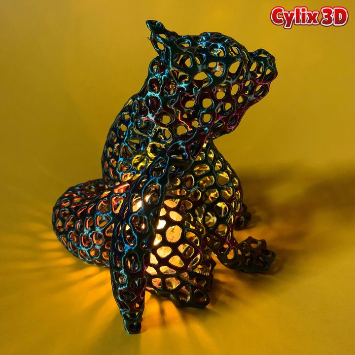 Dragon Vornoi Home Decor: Tealight Hole Version