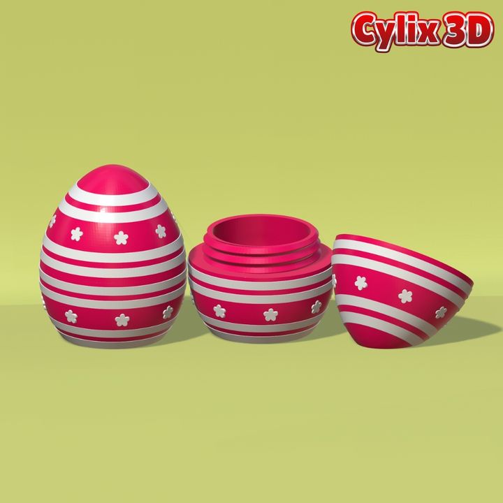 Flexi Easter Bunny And Egg STL 3D Print File