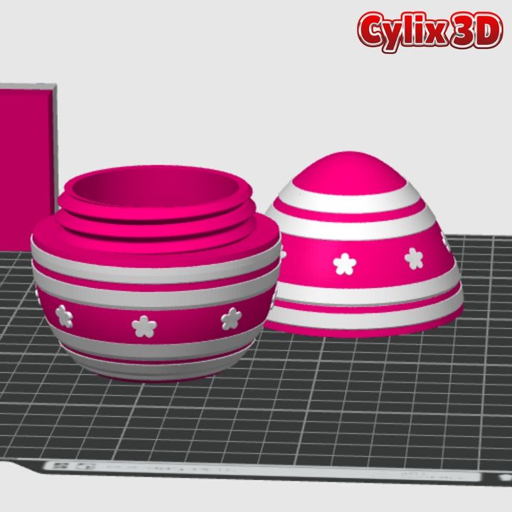 Flexi Easter Bunny And Egg STL 3D Print File