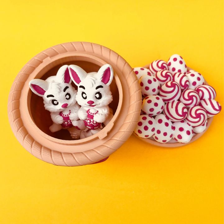 Easter Bunny And Egg Basket Box