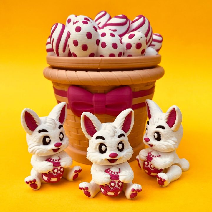 Easter Bunny And Egg Basket Box