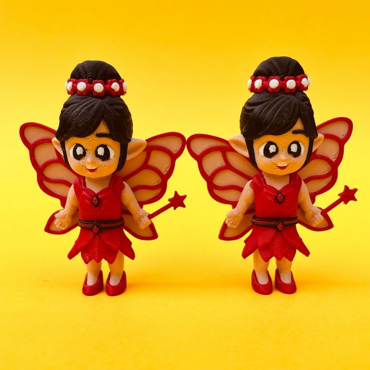 Flexi Fairy And Mushroom House Box, Articulated Fidget Toy