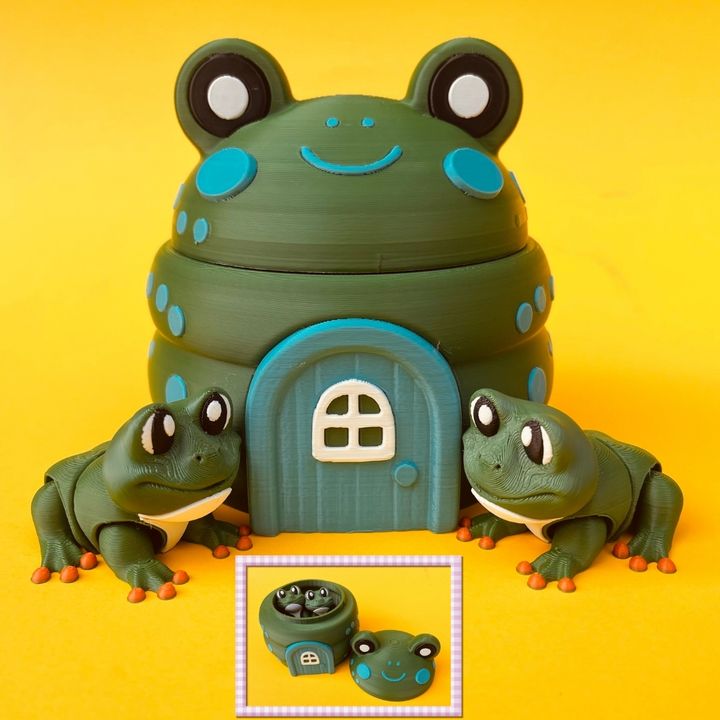 Articulated Frog And House Storage Box