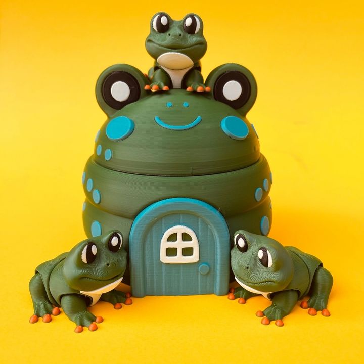 Articulated Frog And House Storage Box