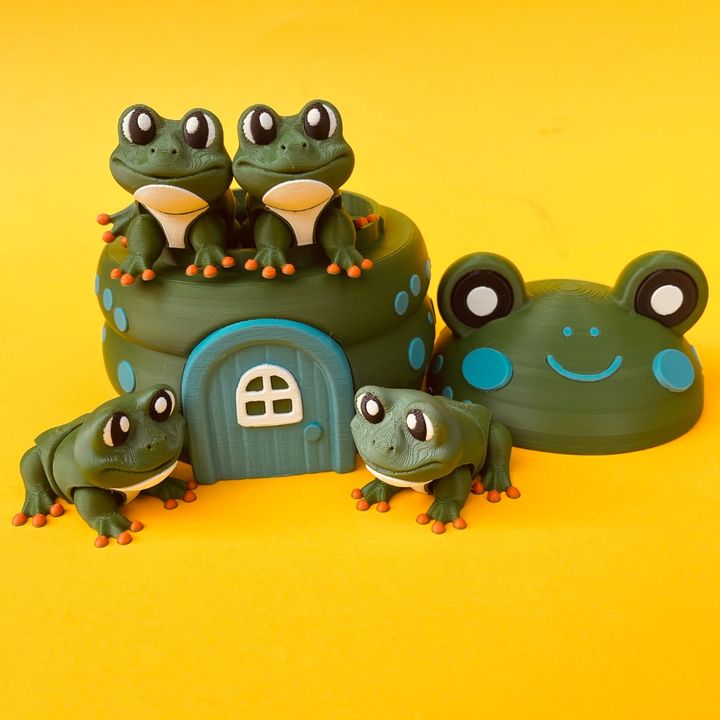 Articulated Frog And House Storage Box