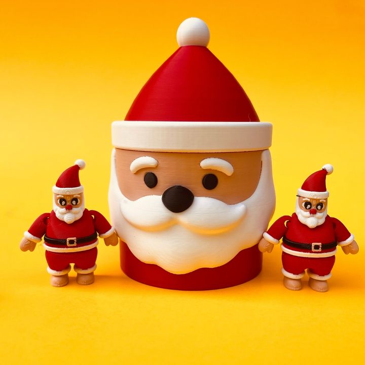 Articulated Santa And Christmas Gift Box Fidget Toy
