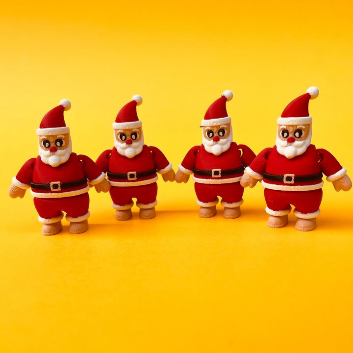 Articulated Santa And Christmas Gift Box Fidget Toy