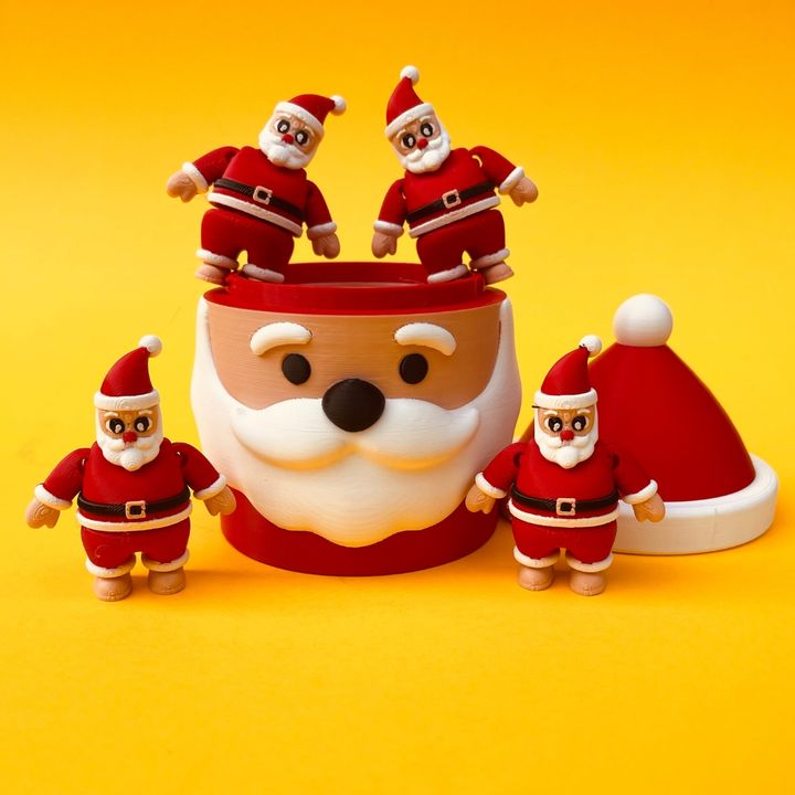 Articulated Santa And Christmas Gift Box Fidget Toy