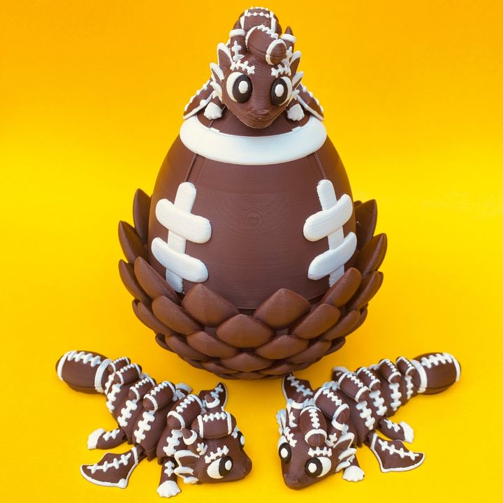 Articulated Flexi Football Dragon & Egg