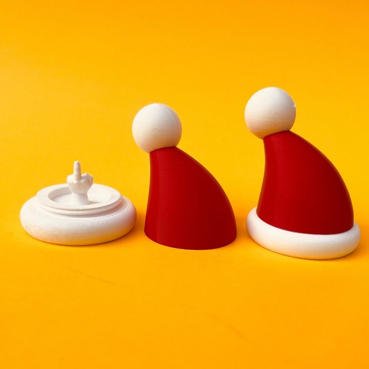 Santa Hat Middle Finger: Funny Christmas Gift