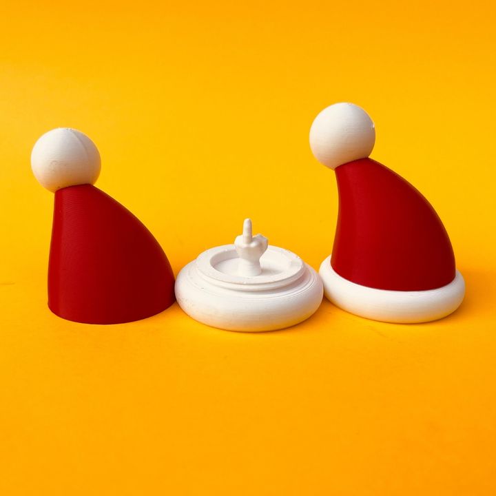 Santa Hat Middle Finger: Funny Christmas Gift