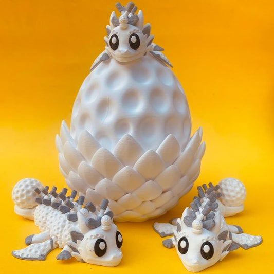 Articulated Flexi Golf Winged Dragon & Egg Box