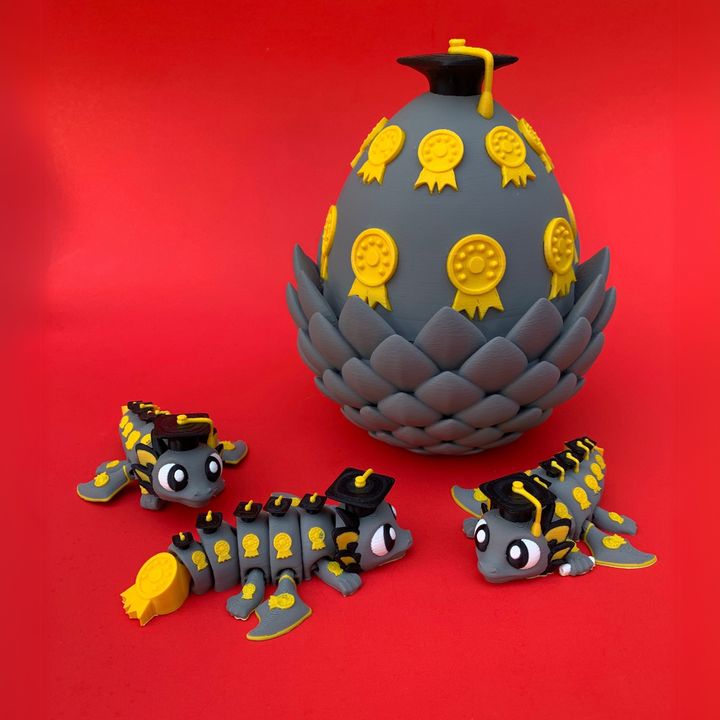Articulated Flexi Graduation Winger Dragon & Egg