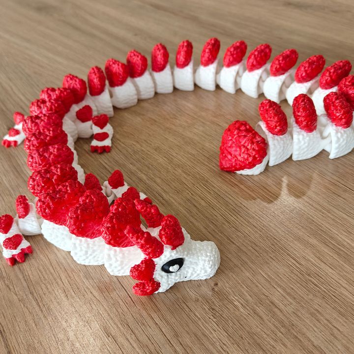 Flexi Love Dragon: Articulated Valentine Dragon