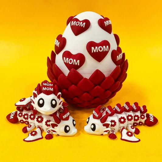 Flexi Mom Mothers Day Dragon And Egg Box, Articulated Winged Dragon