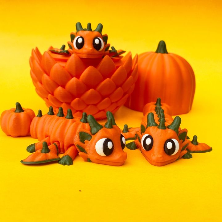 Flexi Pumpkin Dragon And Egg Box
