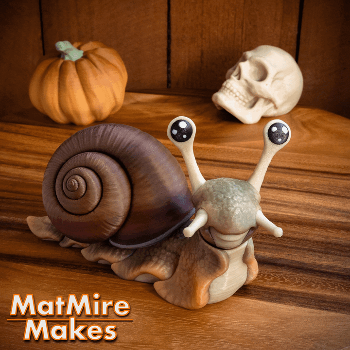 Snail & Slug with Holiday Extras, Articulated fidget figure