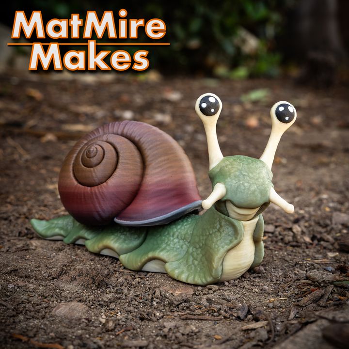 Snail & Slug with Holiday Extras, Articulated fidget figure