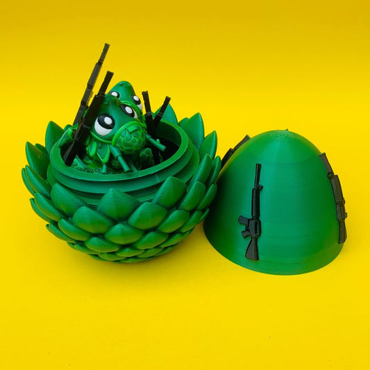 Flexi Soldier Dragon And Egg, Articulated Dragon