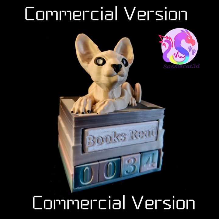 Sphynx Cat Book Counter