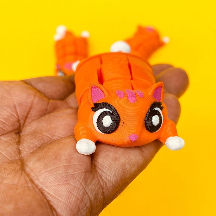 Flexi Cat, Articulated Cute STL File