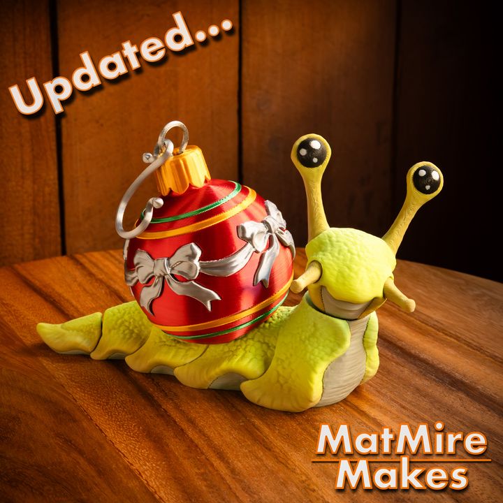 Snail & Slug with Holiday Extras, Articulated fidget figure