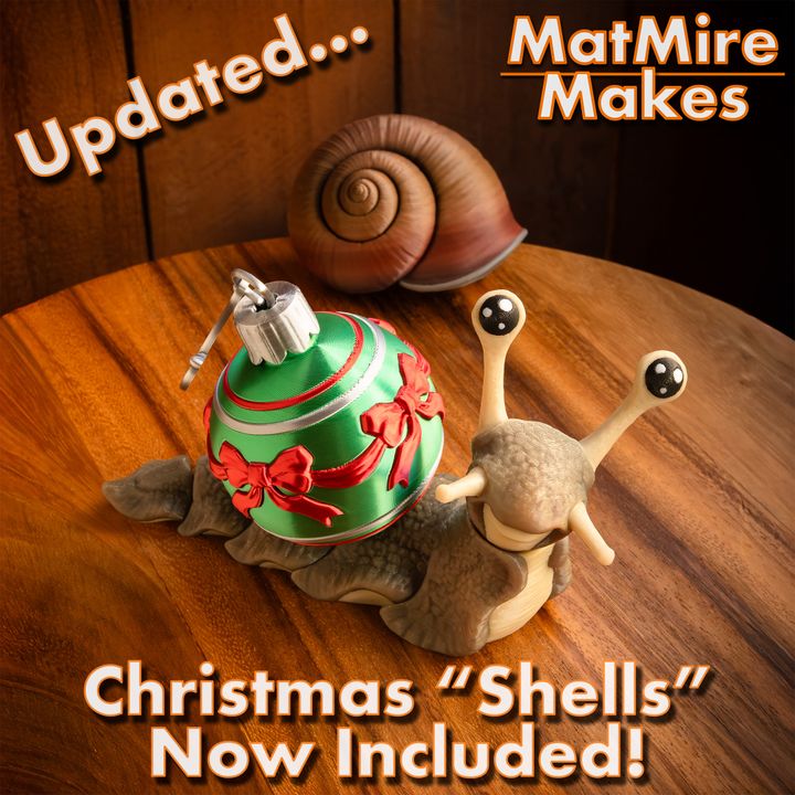 Snail & Slug with Holiday Extras, Articulated fidget figure