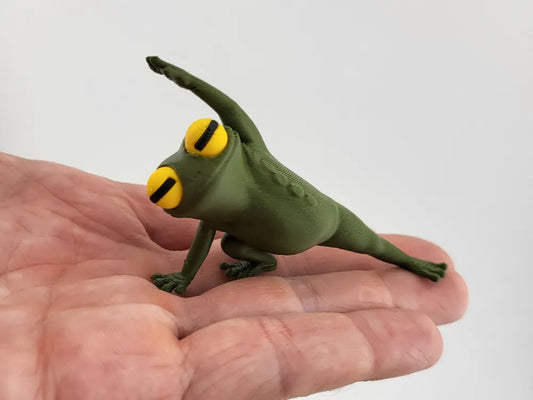 Zen Frog – Side Stretch Pose Cute Desk Decor