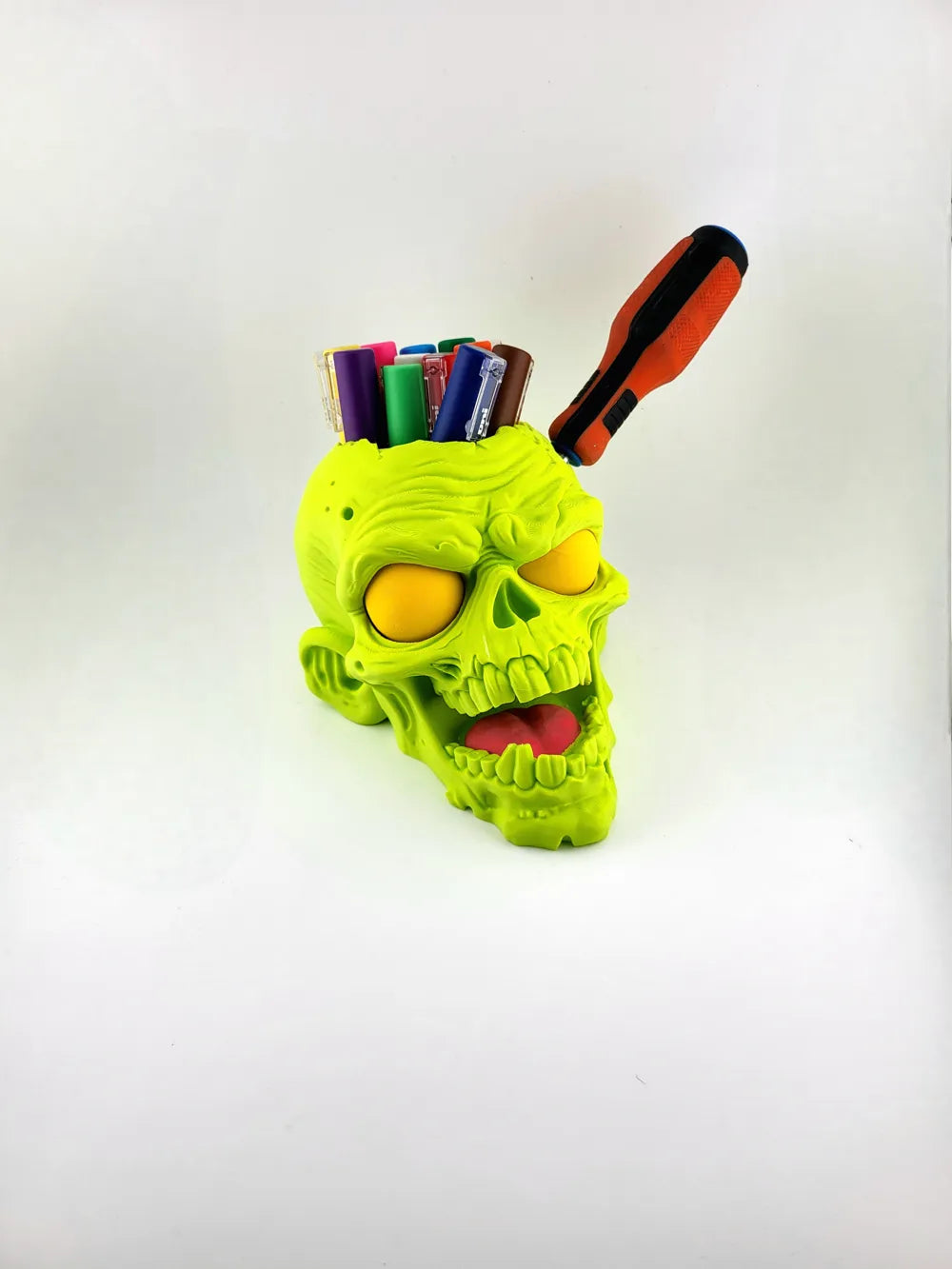 Zombie Skull Tool & Pen Holder Desk Organizer Pens