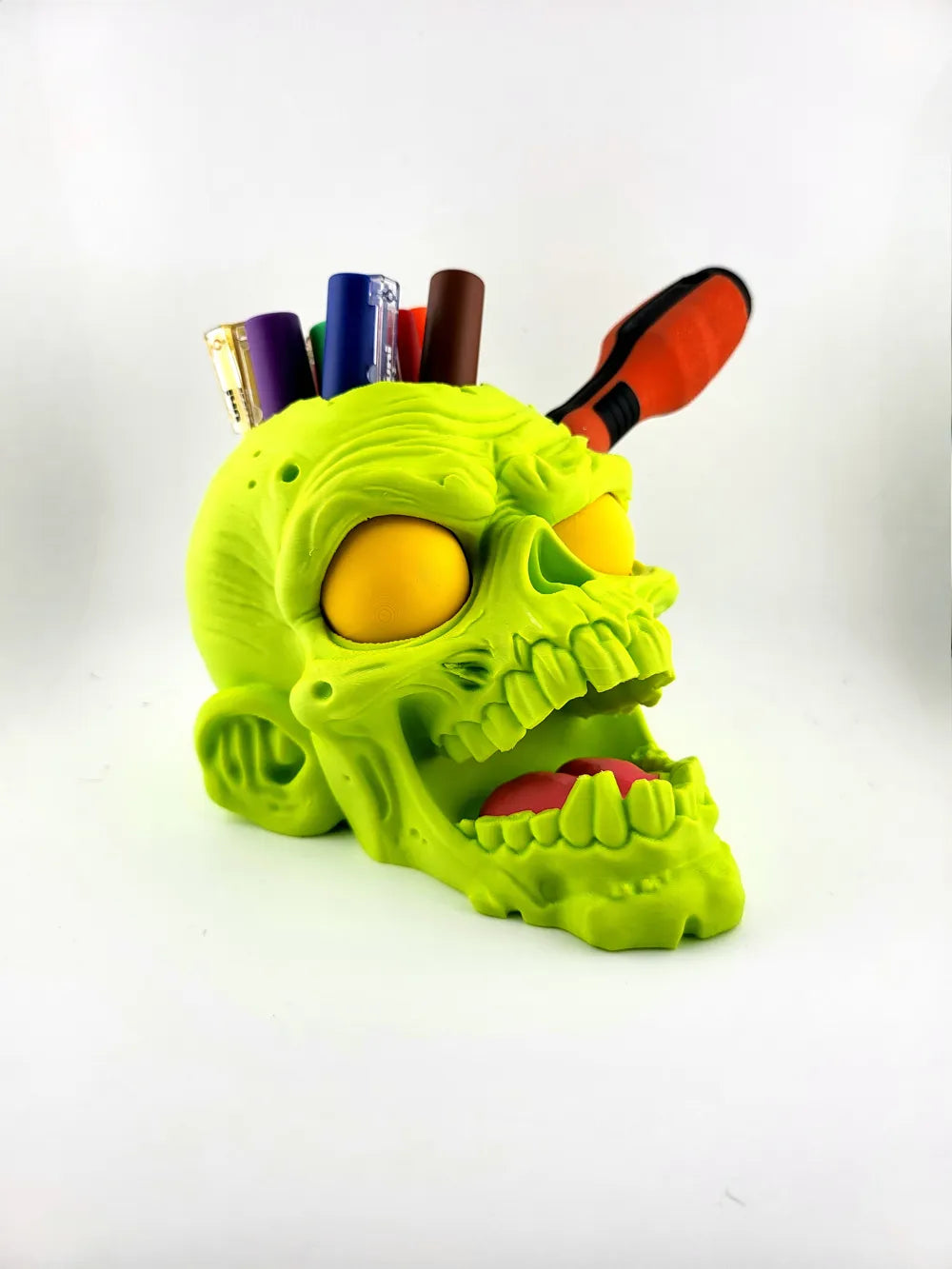 Zombie Skull Tool & Pen Holder Desk Organizer Pens