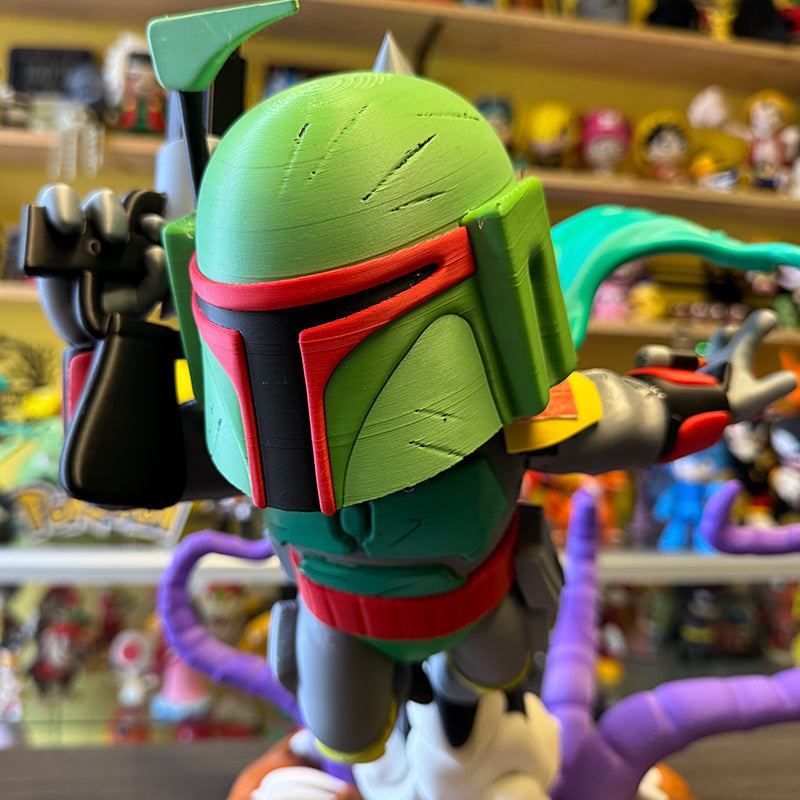 Star Wars Chibi-Style Boba Fett Escaping Sarlacc Pit