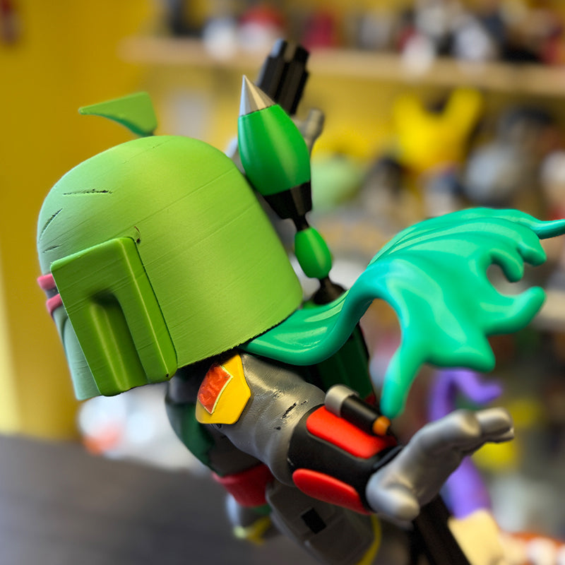 Star Wars Chibi-Style Boba Fett Escaping Sarlacc Pit
