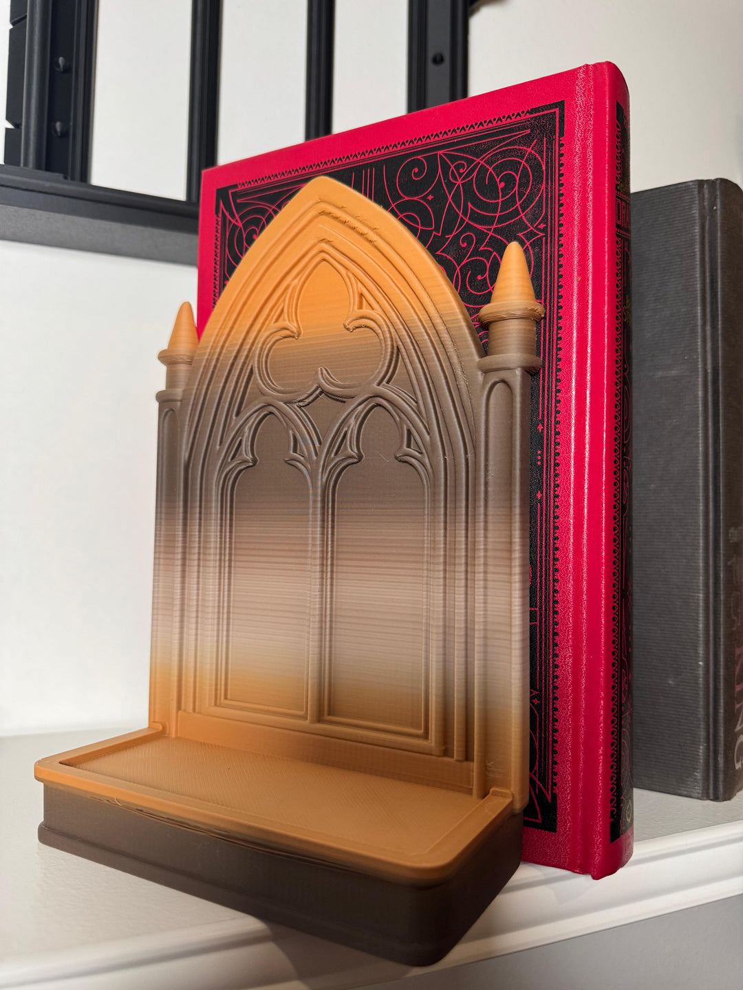 Cathedral Window Bookend with Tray