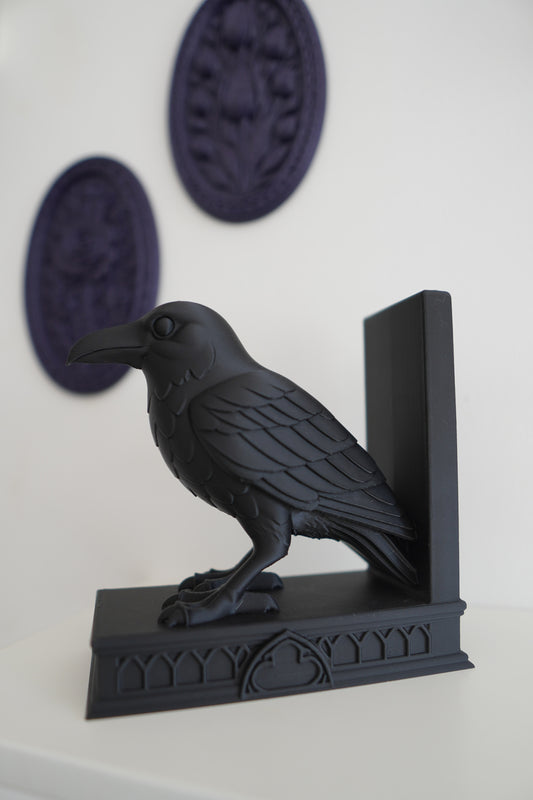 Gothic Raven Bookend