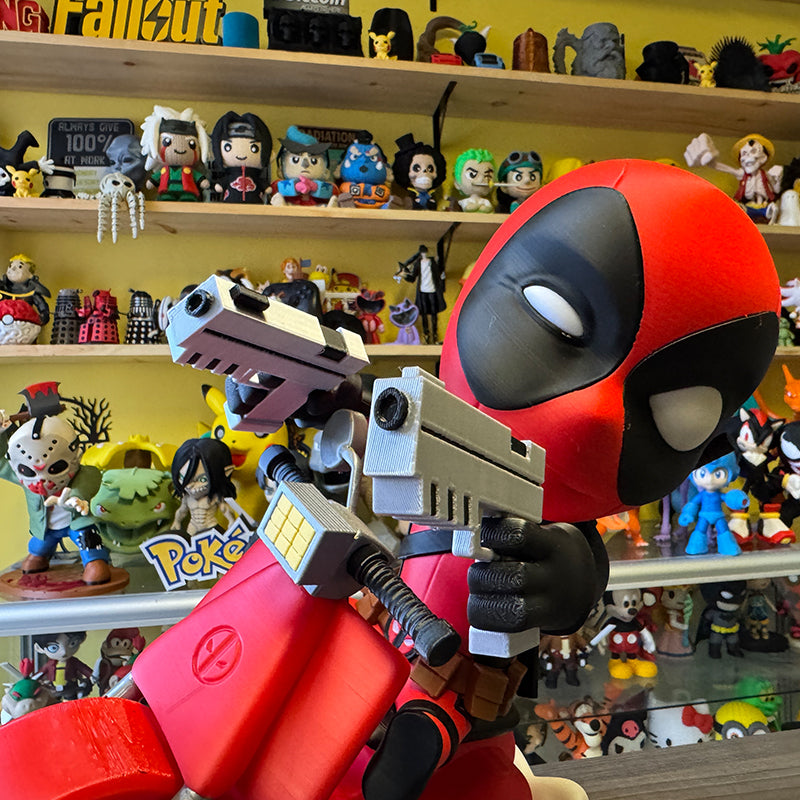 Marvel Chibi-Style Deadpool on Vespa