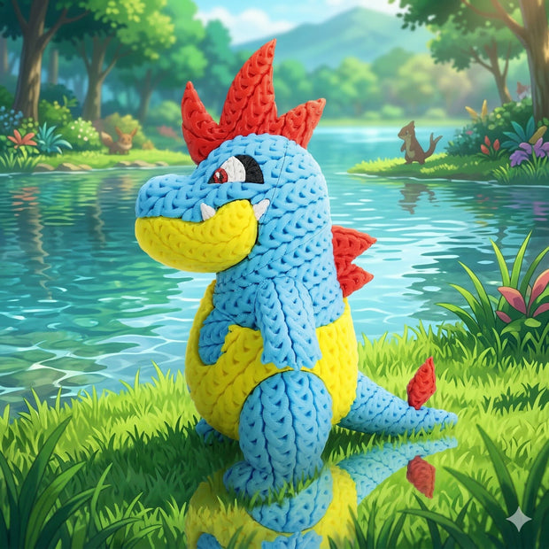 Pokemon Croconaw  Knitted - Crochet
