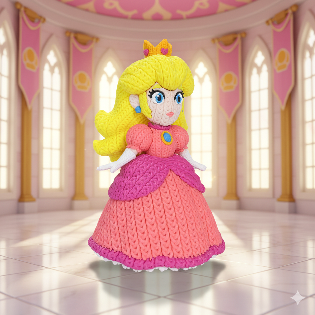 Princess Peach Knitted Crochet