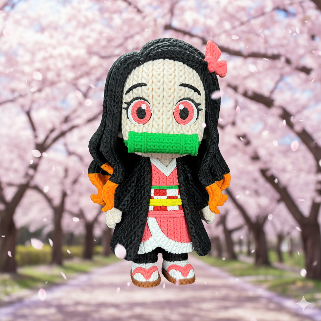 Demon Slayer Nezuko Knitted - Crochet