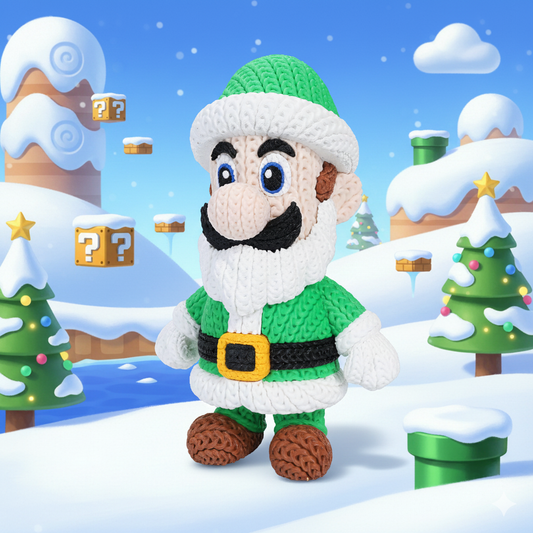 Xmas Special Mario Santa Luigi Knitted - Crochet