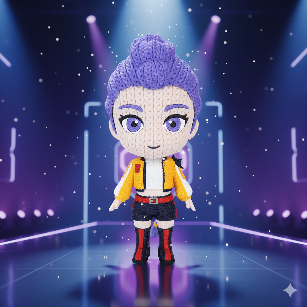 KPop Demon Hunters Rumi Huntrix Knitted - Crochet