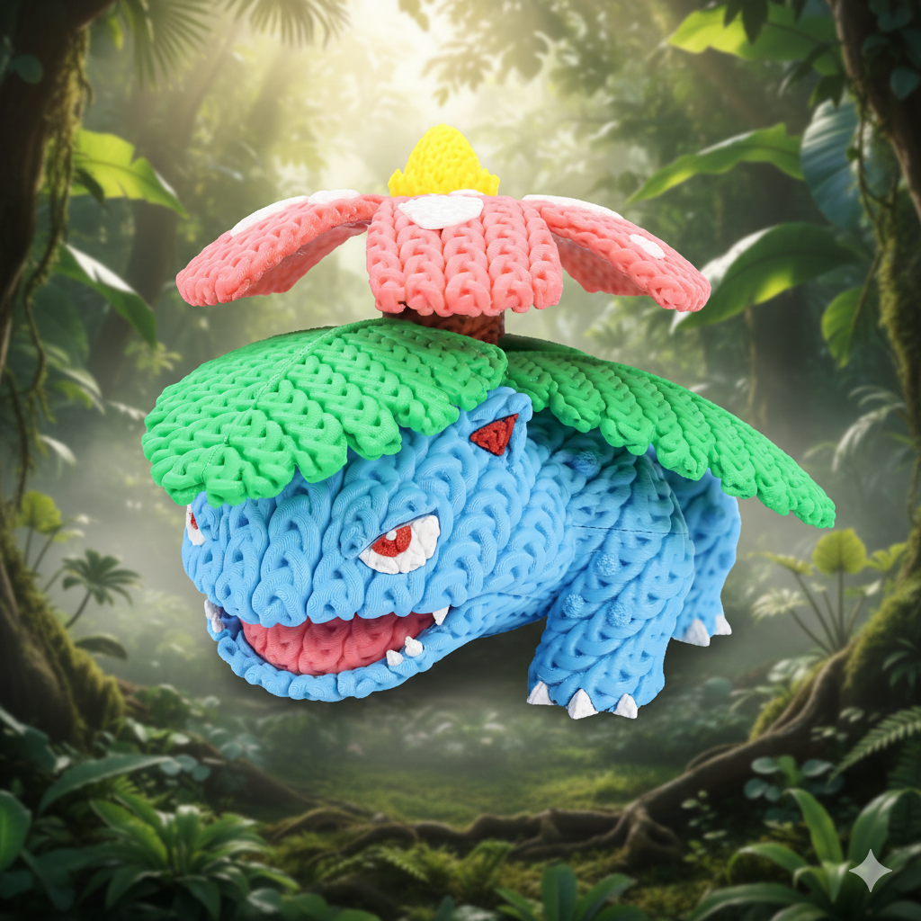 Pokemon Venusaur Knitted - Crochet
