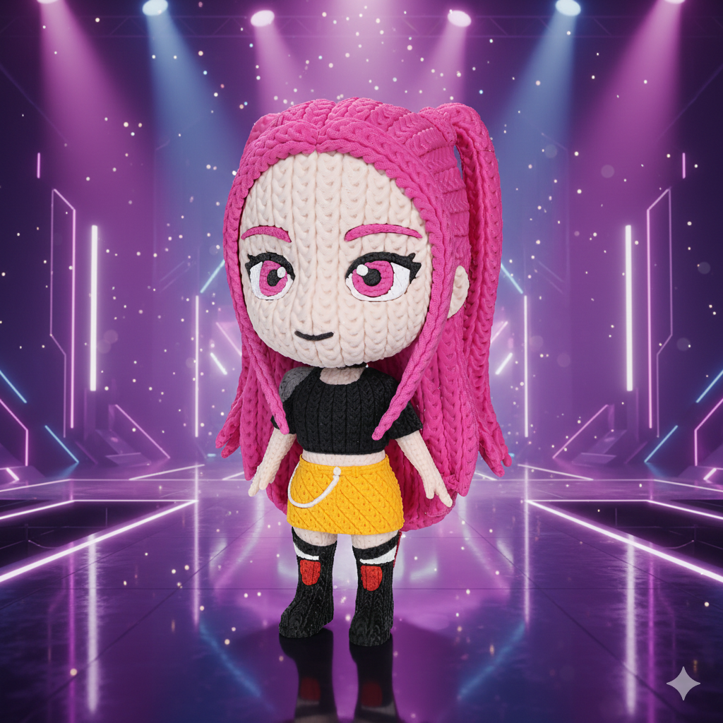 KPop Demon Hunters Mira Huntrix Knitted - Crochet
